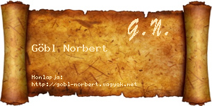 Göbl Norbert névjegykártya