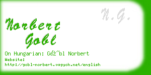 norbert gobl business card